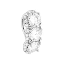 4-Petal Flower Ring, in S925 Silver and Zircons