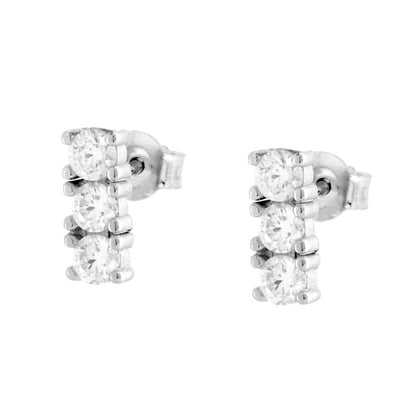 4-Petal Flower Ring, in S925 Silver and Zircons