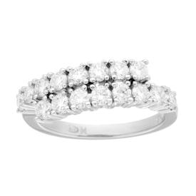 Anello Contrarie 3mm in MOISSANITE certificata, in Argento S925