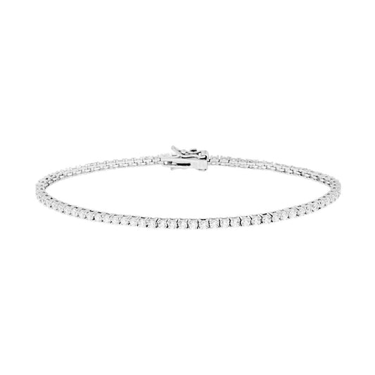 Bracciale Tennis in MOISSANITE, 2mm, in Argento S925