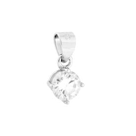 Ciondolo Punto Luce 5mm in MOISSANITE certificata, in Argento S925