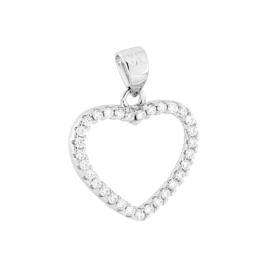 Ciondolo Cuore con MOISSANITE certificata, in Argento S925