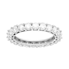 Anello Eternity con MOISSANITE mm 3 certificata, in Argento S925