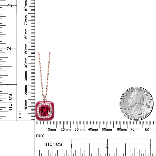 Collana Quadrata Color, in Argento 925 e Smalto