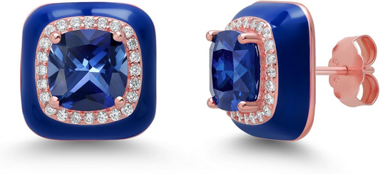 Orecchini Quadrati Bombati, Argento s925