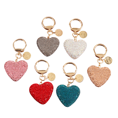 Portachiave_Accessorio Borse_ Cuore con Strass