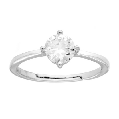 Anello SOLITARIO 6 mm, Produzione ESCLUSIVA, Argento 925