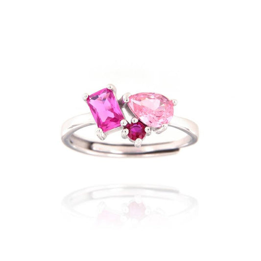 Anello Triade Degradè Rosa, ARGENTO S925
