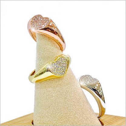 Anello Mini Chevalier in Argento 925 con Cuore