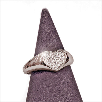 Anello Mini Chevalier in Argento 925 con Cuore