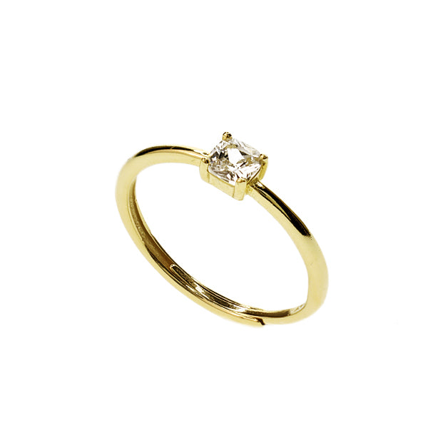 Anello Solitario Quadratino, Argento s925