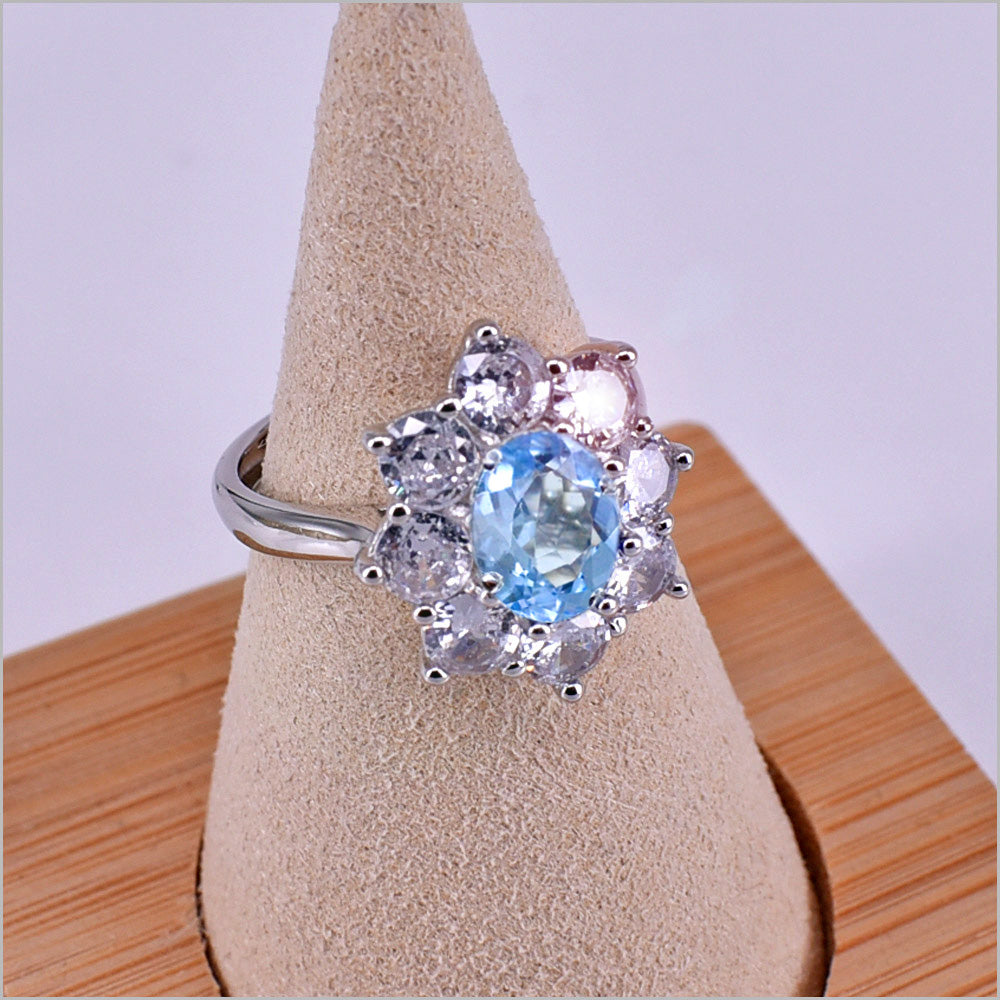 Kate Standard Aquamarine Ring, in S925 SILVER