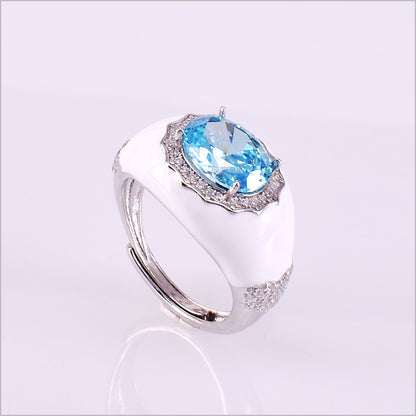 Anello Chevalier Bianco e Color, in Argento s925