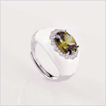 Anello Chevalier Bianco e Color, in Argento s925