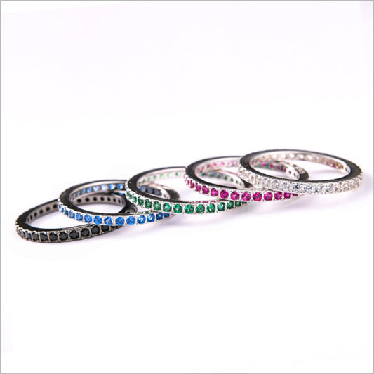 Anello Eternity Veretta, in Argento s925