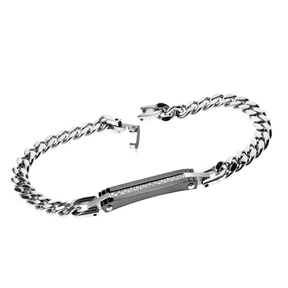 Bracciale Groumette Uomo, in Acciaio Inox