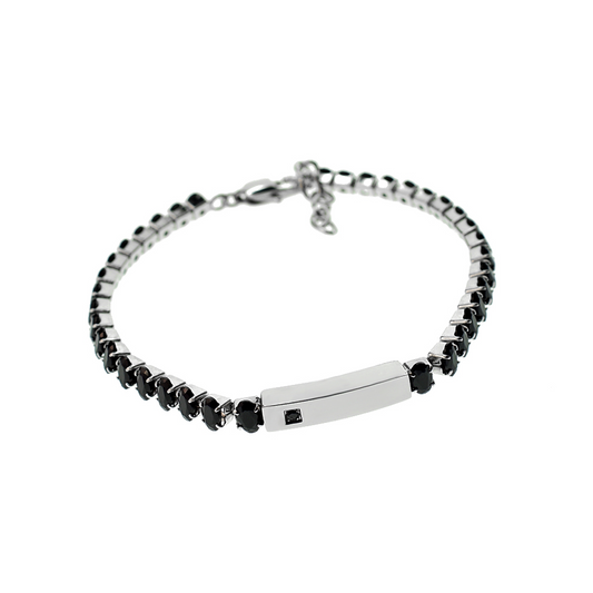 Bracciale Uomo Tennis 5mm, in Acciaio Inox