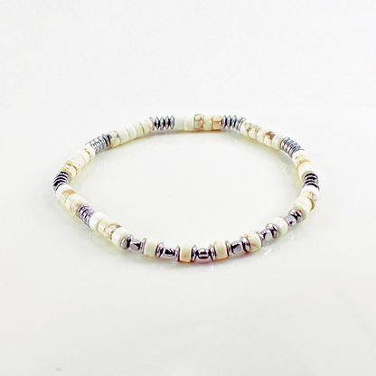 Bracciale elastico in Pietre Dure ed Ematite a Rondelle