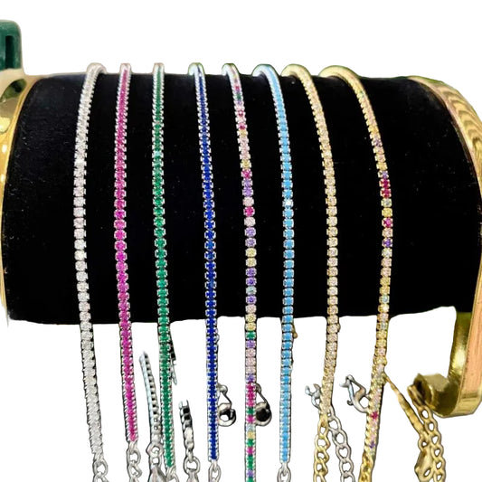 925 Silver Anklet with Marine Charms