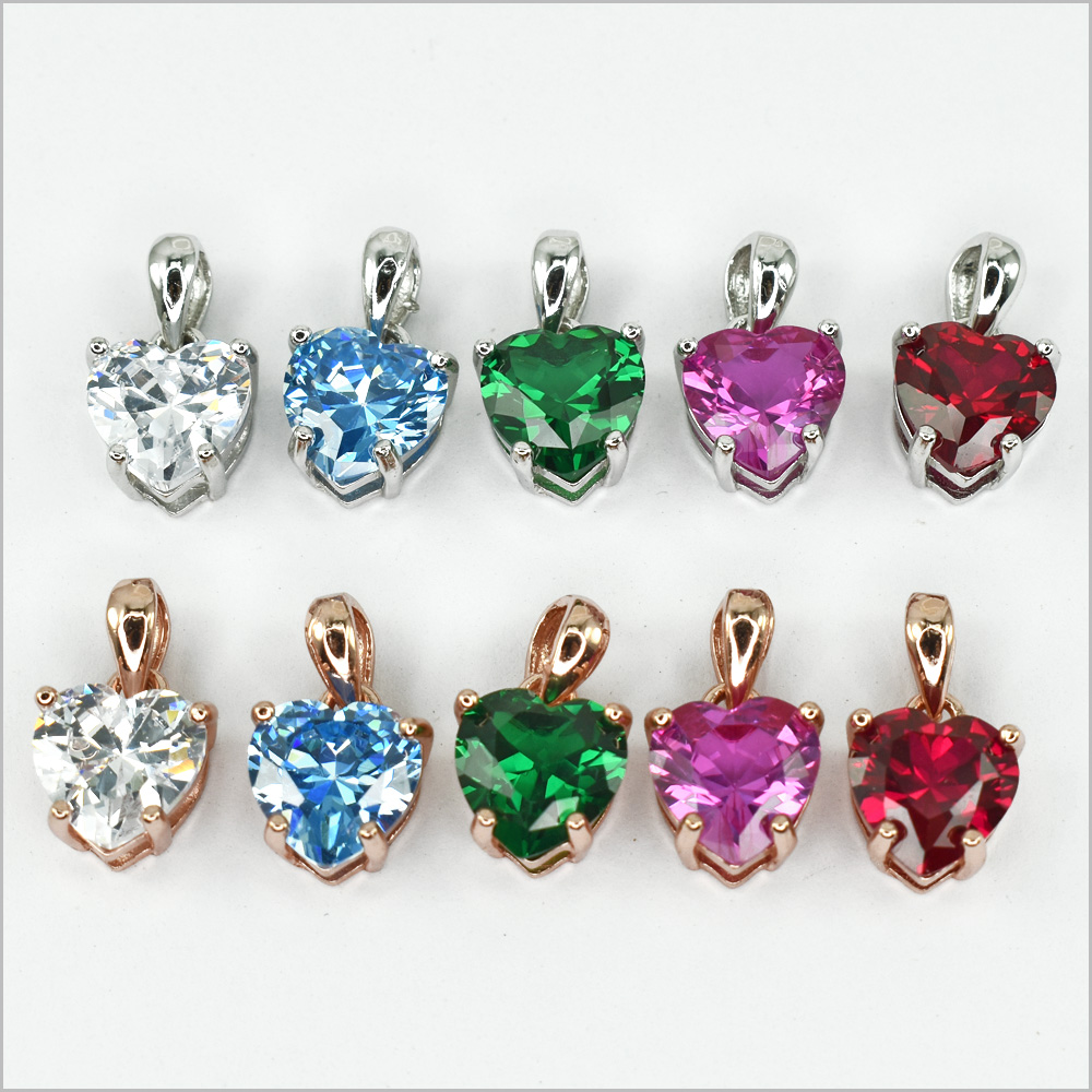 Ciondolo Cuore PREMIUM -  in Argento S925 e Zirconi