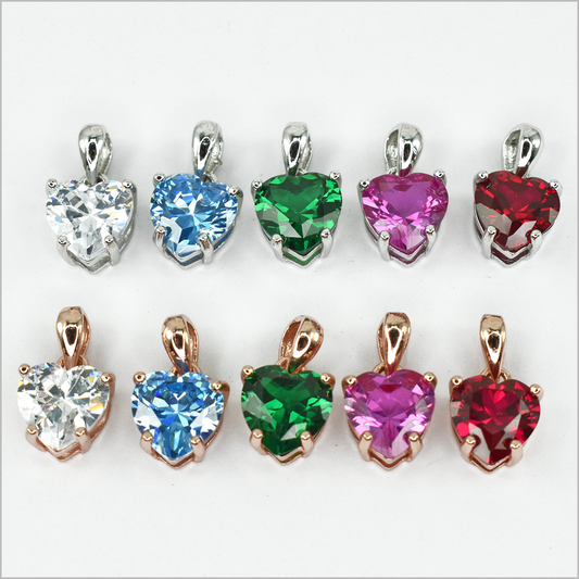 Ciondolo Cuore PREMIUM -  in Argento S925 e Zirconi