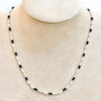 Collana in Pietre Dure da 2mm con chiusura di Acciaio Dorata