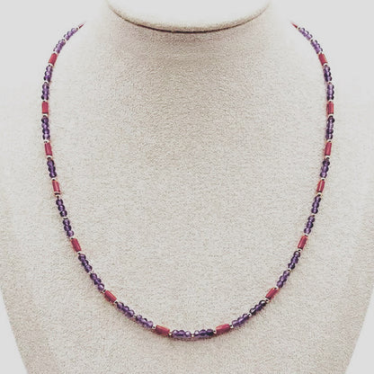 Collana in Pietre Dure da 2mm con chiusura di Acciaio Dorata