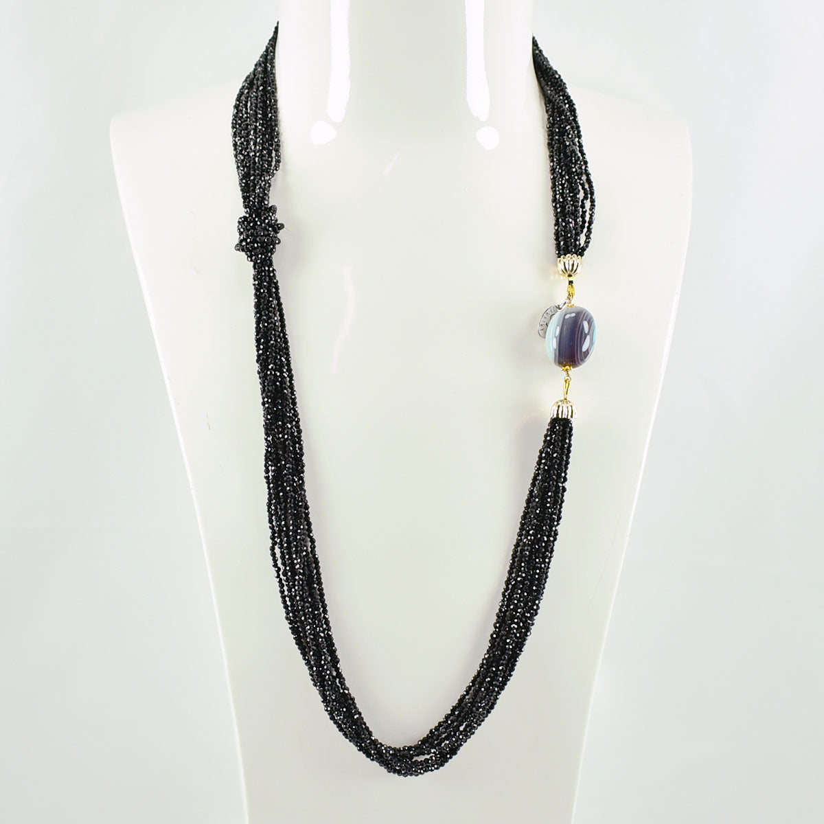 Collana Lunga in Agata Botswana