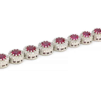 Bracciale Tennis Rosette Degradè in Argento 925 e Zirconi