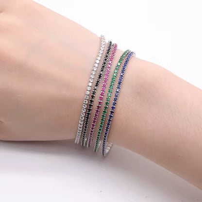 Mini Tennis 1mm, in Rose Gold and Yellow Gold