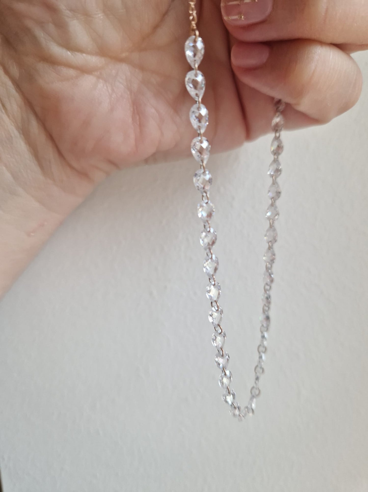 Collana Mille Zirconi Goccia, in Argento 925