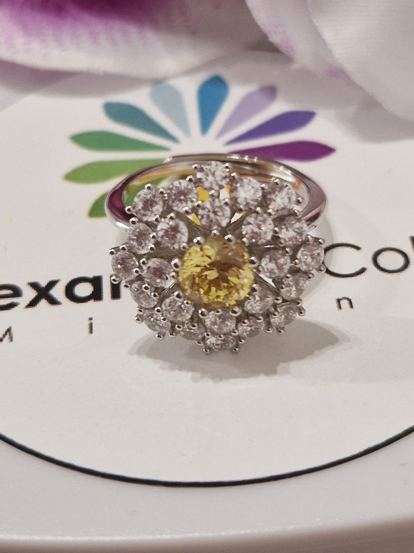 Anello Margherita COLOR, Produzione ESCLUSIVA, Argento 925