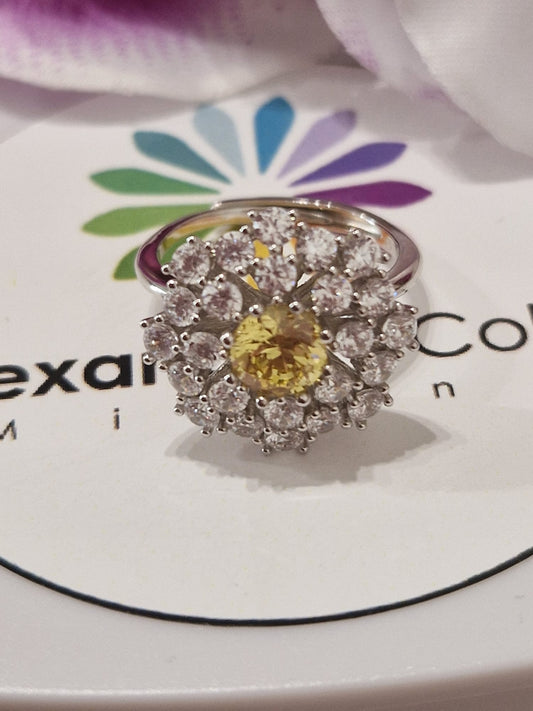 Anello Margherita COLOR, Produzione ESCLUSIVA, Argento 925