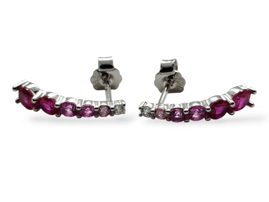 Orecchini Punti Luce Ricurvi, Argento s925