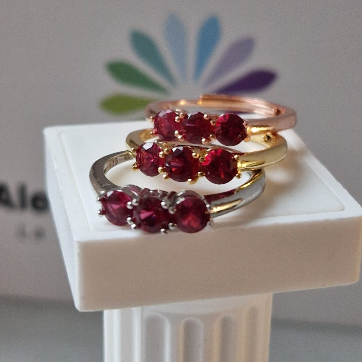 Anelli Trilogy 4mm, produzione Alexandra's Colors Esclusiva, Argento 925