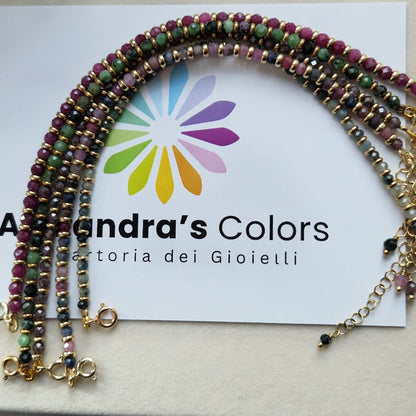Bracciali con Pietre Naturali, in Argento s925