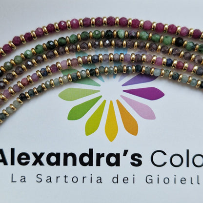 Bracciali con Pietre Naturali, in Argento s925