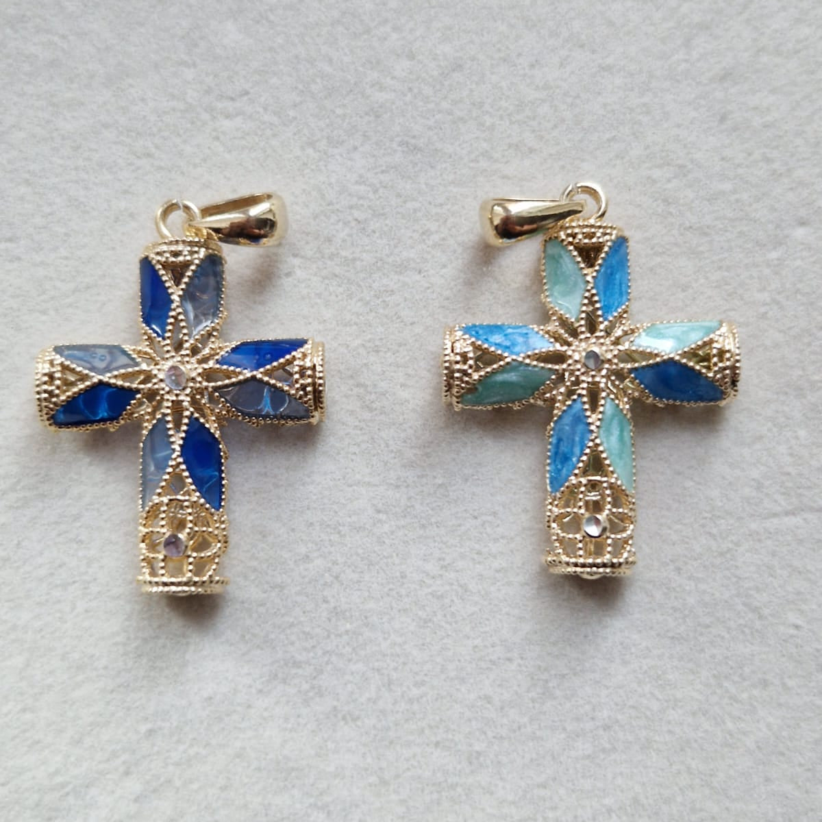 Collana con Croce in Filigrana Preziosa, Argento s925