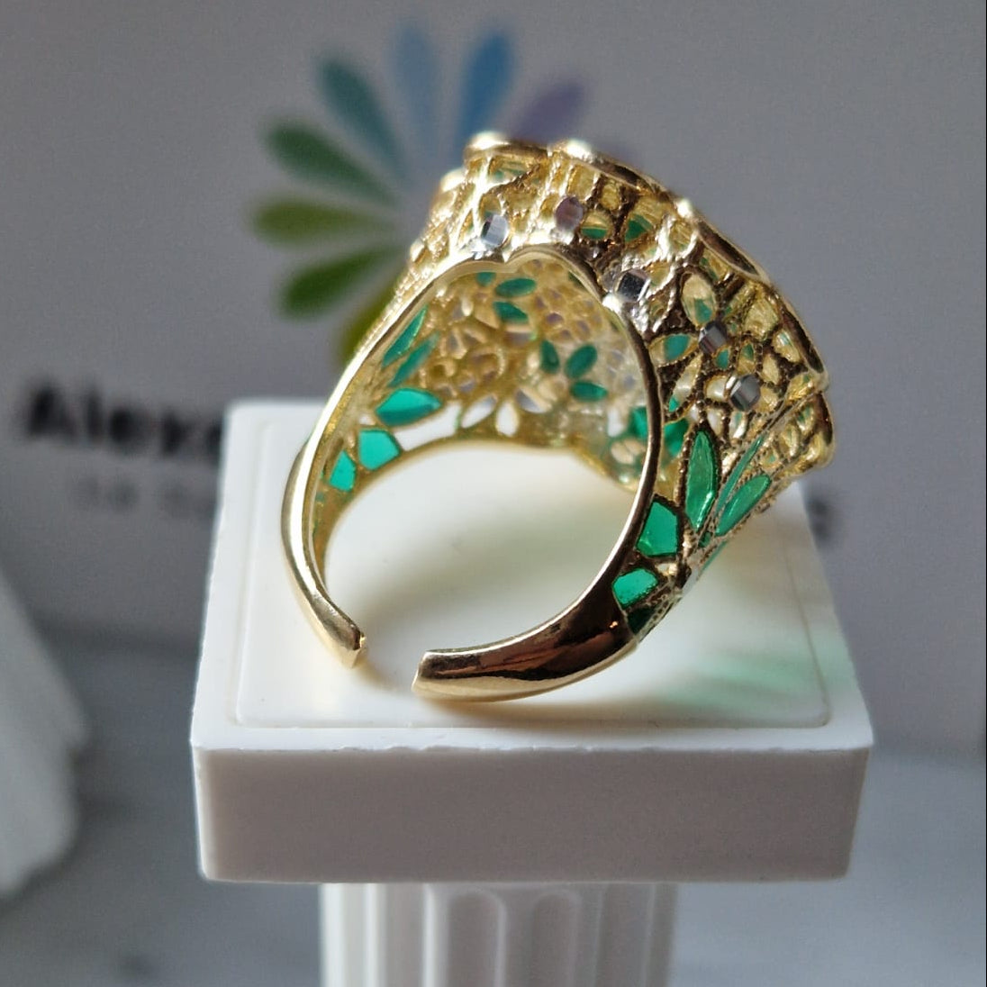 Anelli Fiore, Preziosi , in Filigrana, Argento 925 e Bagno in Oro