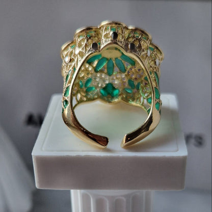 Anelli Fiore, Preziosi , in Filigrana, Argento 925 e Bagno in Oro