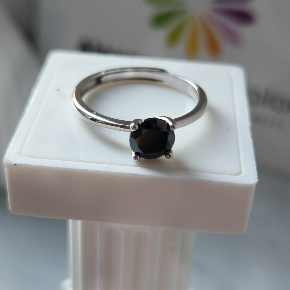 Anello SOLITARIO COLOR 6mm, Produzione ESCLUSIVA, Argento 925