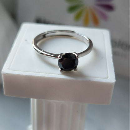 Anello SOLITARIO COLOR 6mm, Produzione ESCLUSIVA, Argento 925