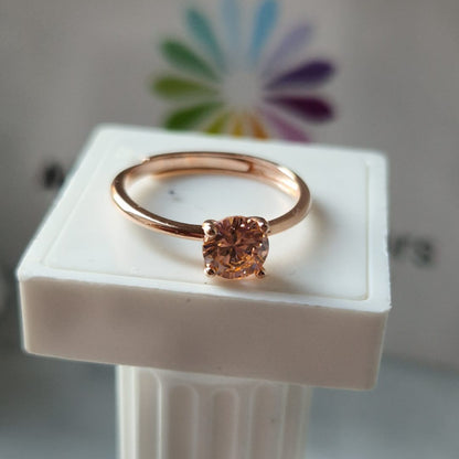 Anello SOLITARIO COLOR 6mm, Produzione ESCLUSIVA, Argento 925