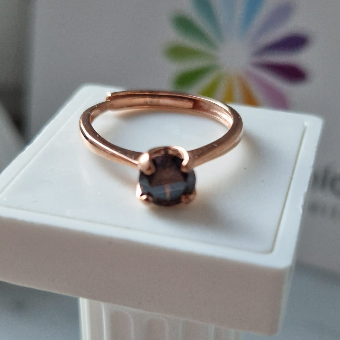 Anello SOLITARIO COLOR 6mm, Produzione ESCLUSIVA, Argento 925