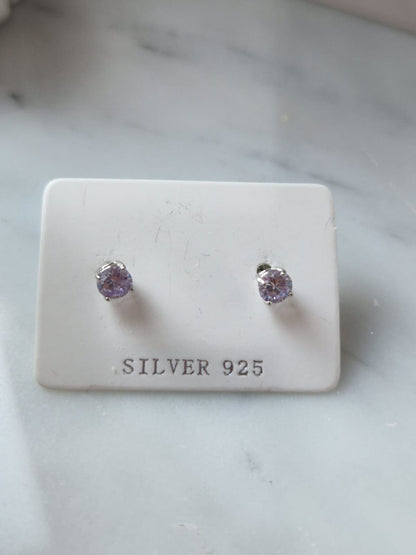 Orecchini Punto Luce COLOR 4mm, Produzione Esclusiva, Argento 925