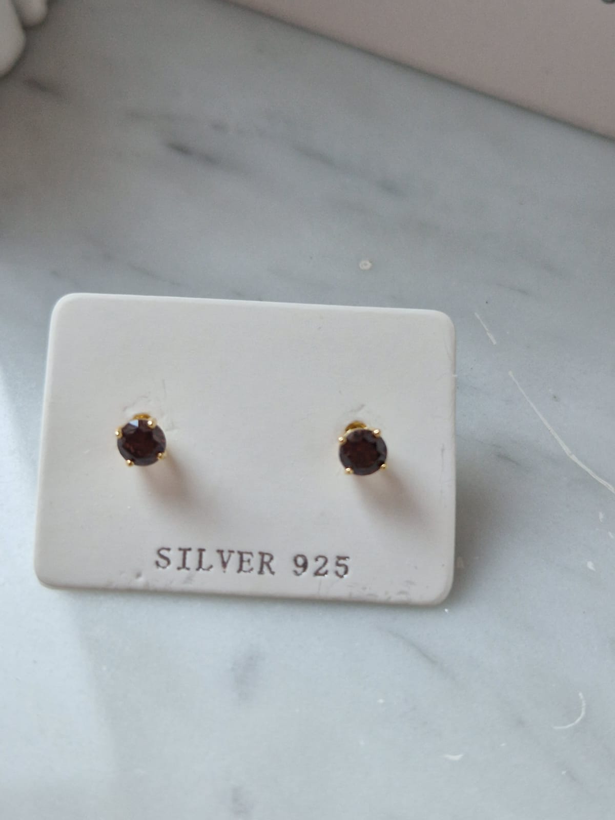 Orecchini Punto Luce COLOR 4mm, Produzione Esclusiva, Argento 925