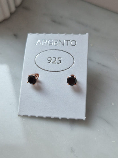 Orecchini Punto Luce COLOR 4mm, Produzione Esclusiva, Argento 925