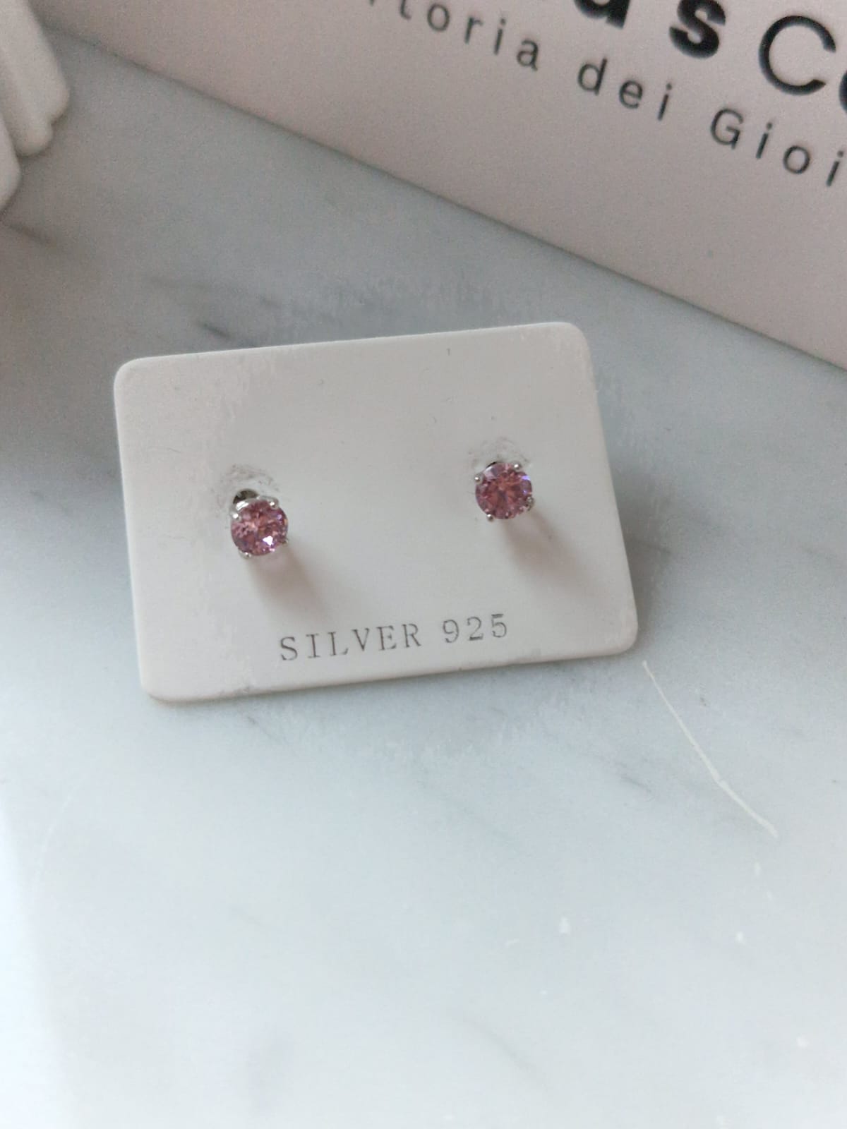 Orecchini Punto Luce COLOR 4mm, Produzione Esclusiva, Argento 925