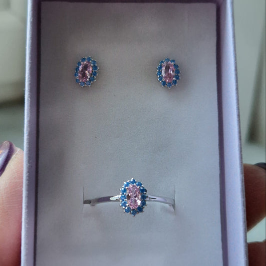 SET Micro kate Rosa/AquaBlu, Argento S925