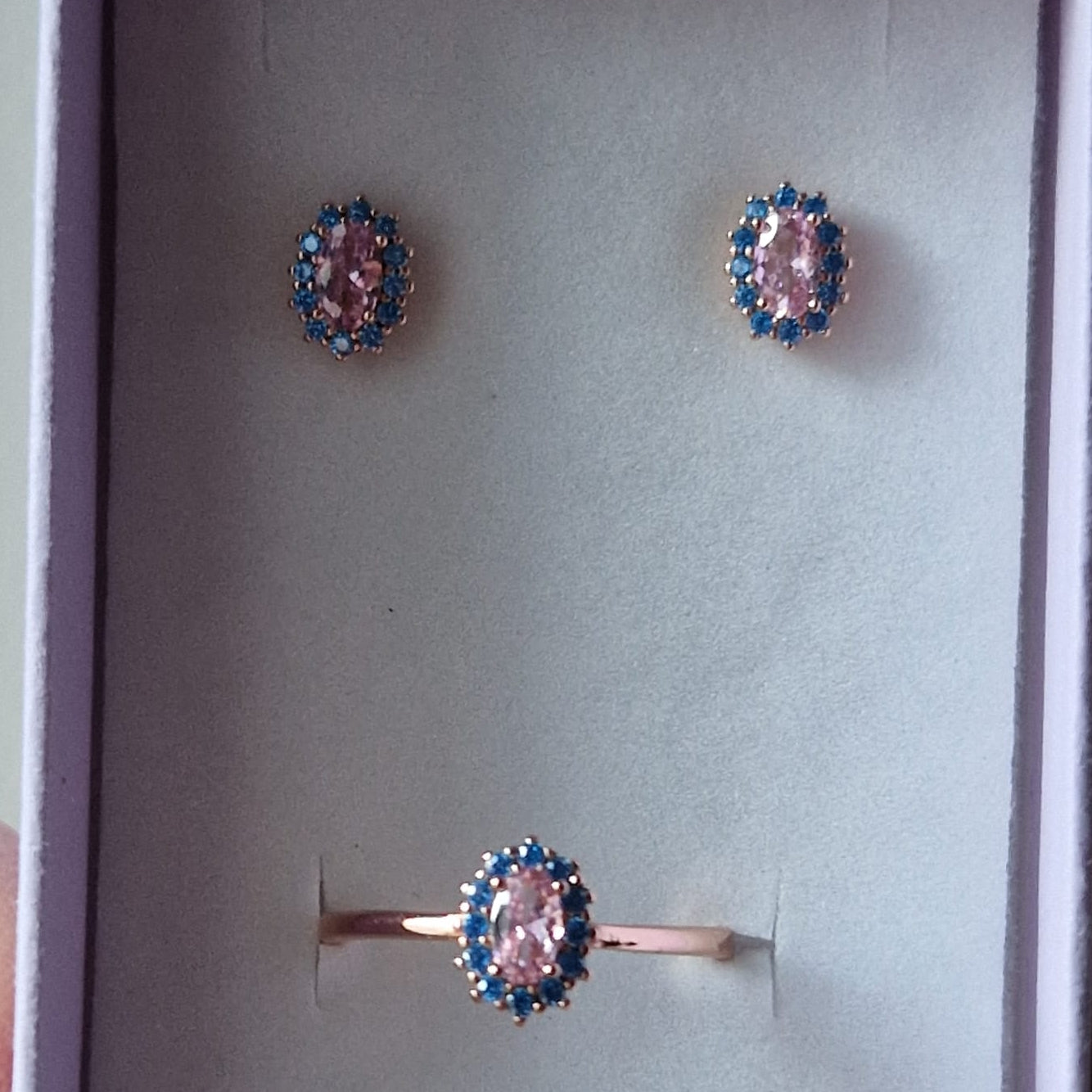 SET Micro kate Rosa/AquaBlu, Argento S925